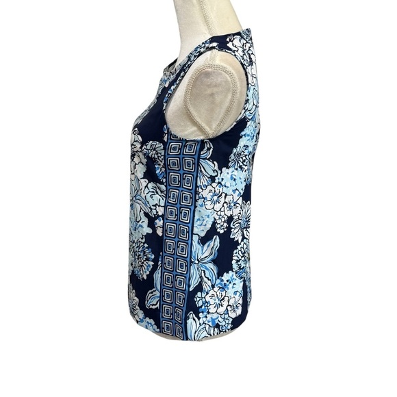 Lilly Pulitzer XXS IONA SLEEVELESS TOP Low Tide Navy Bouquet Tank NWT Floral $98 - Picture 5 of 16